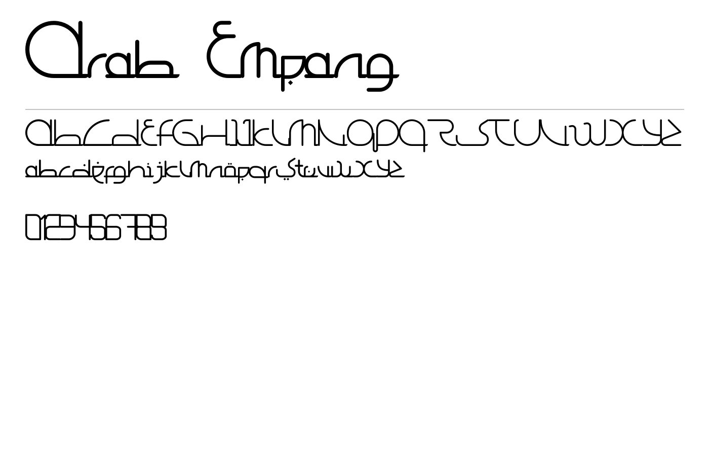 Arab Empang Font preview