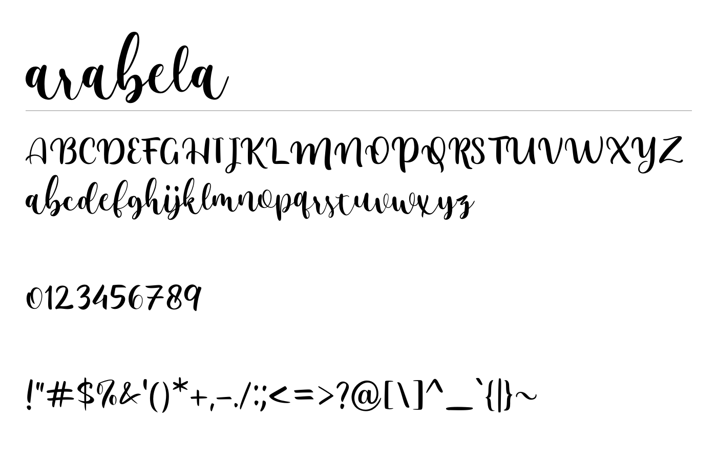 Arabela Font preview