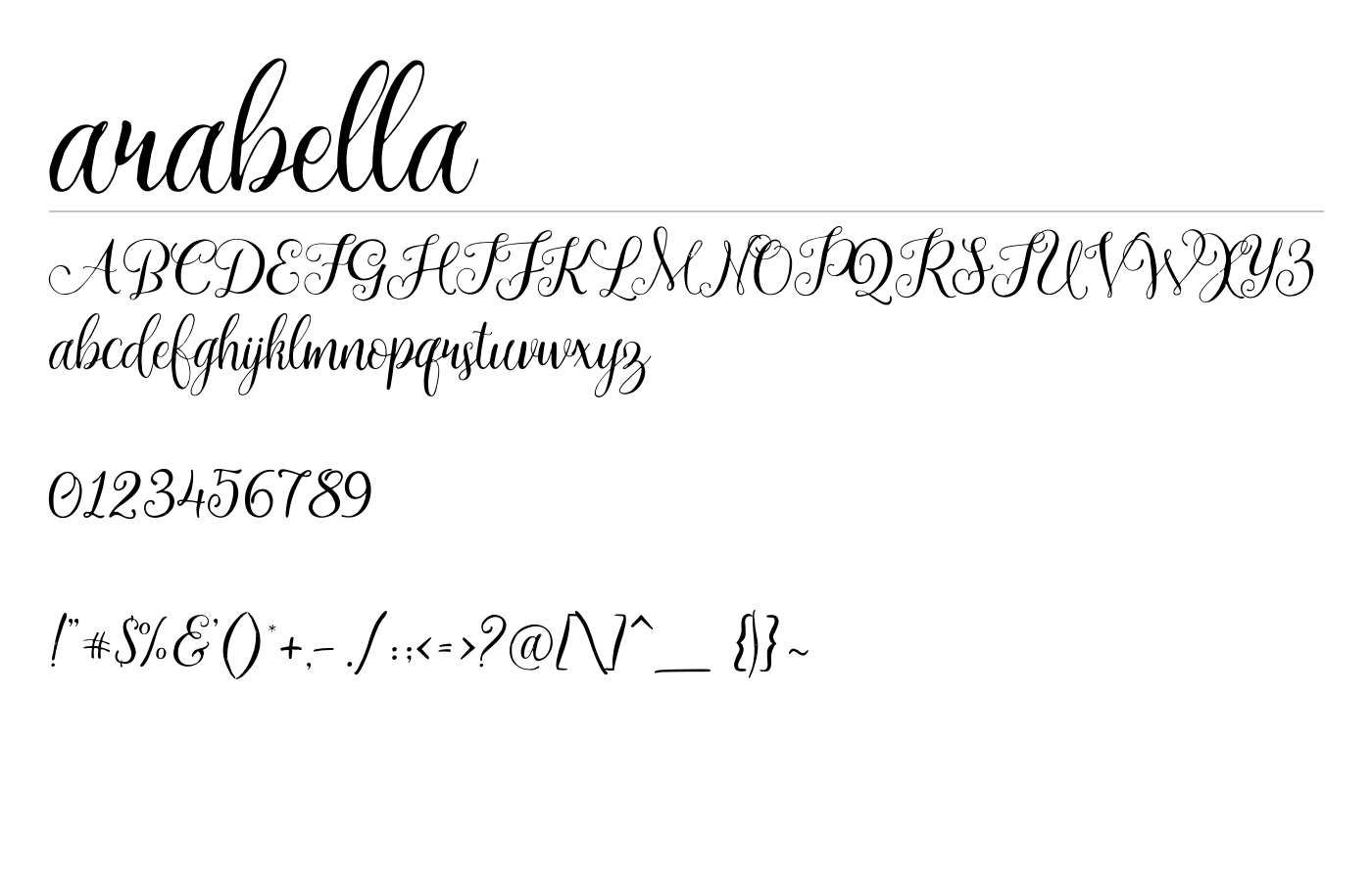 arabella Font preview