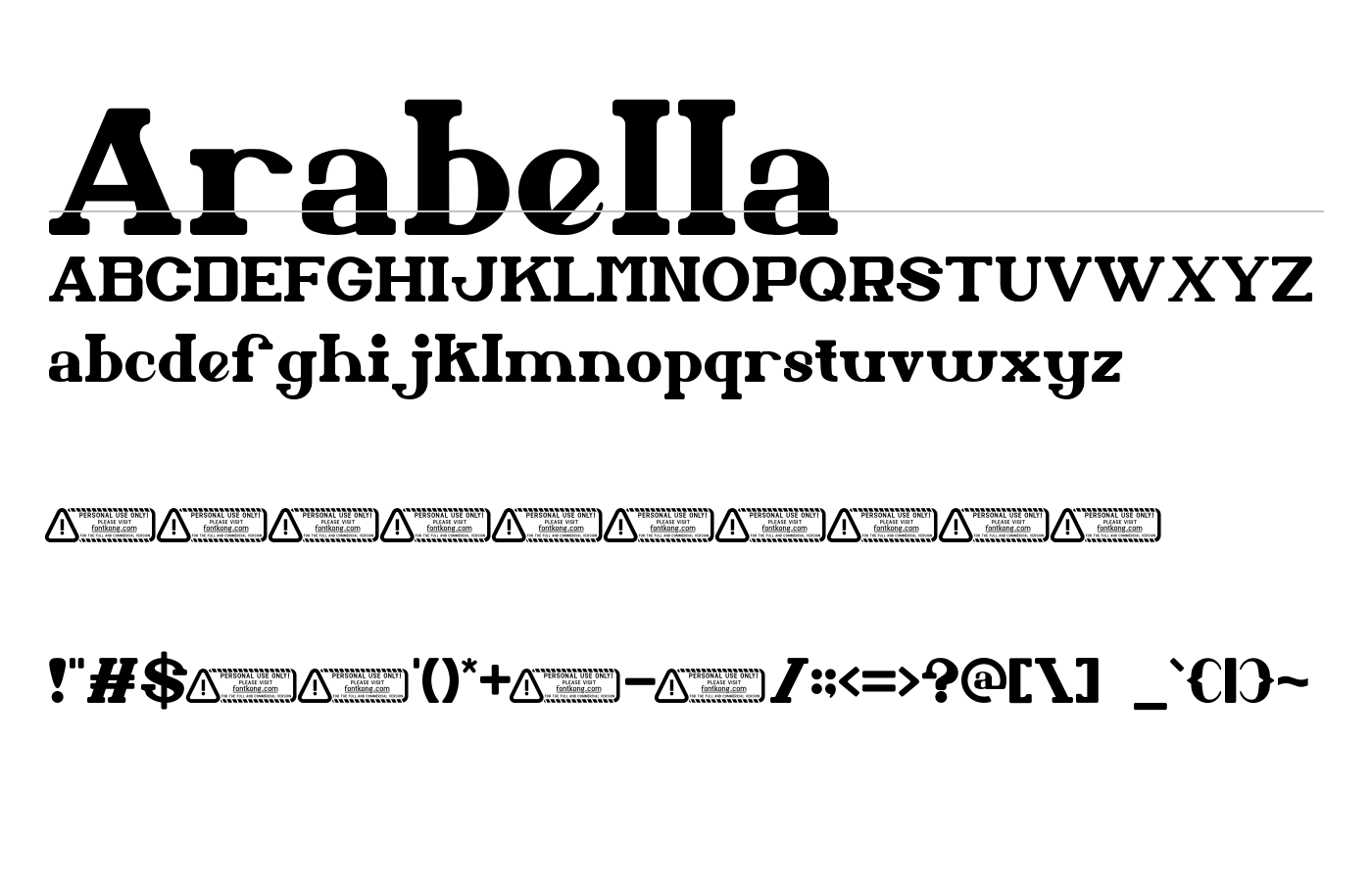Arabella Font preview