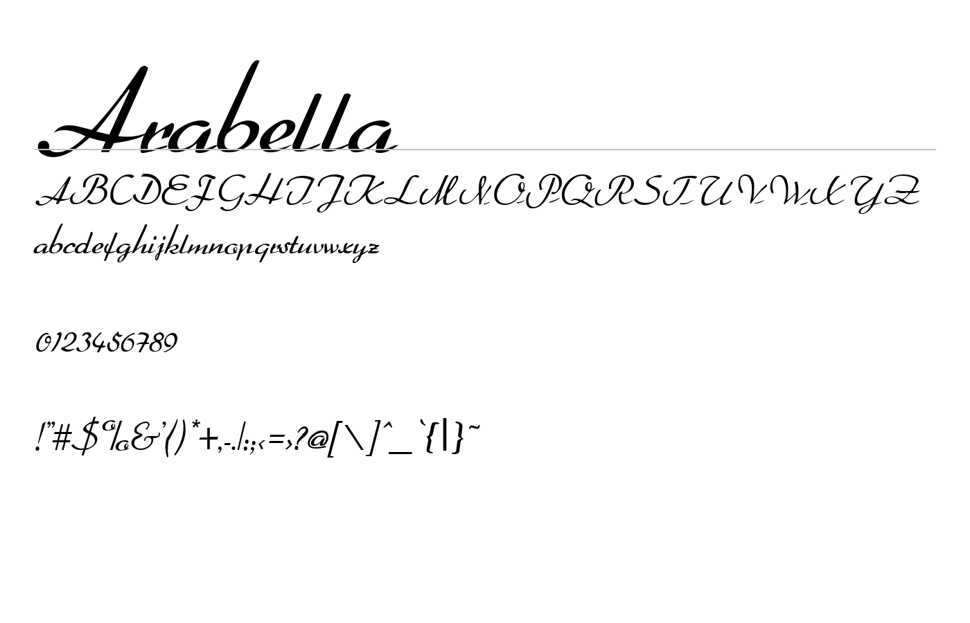 Arabella Font preview