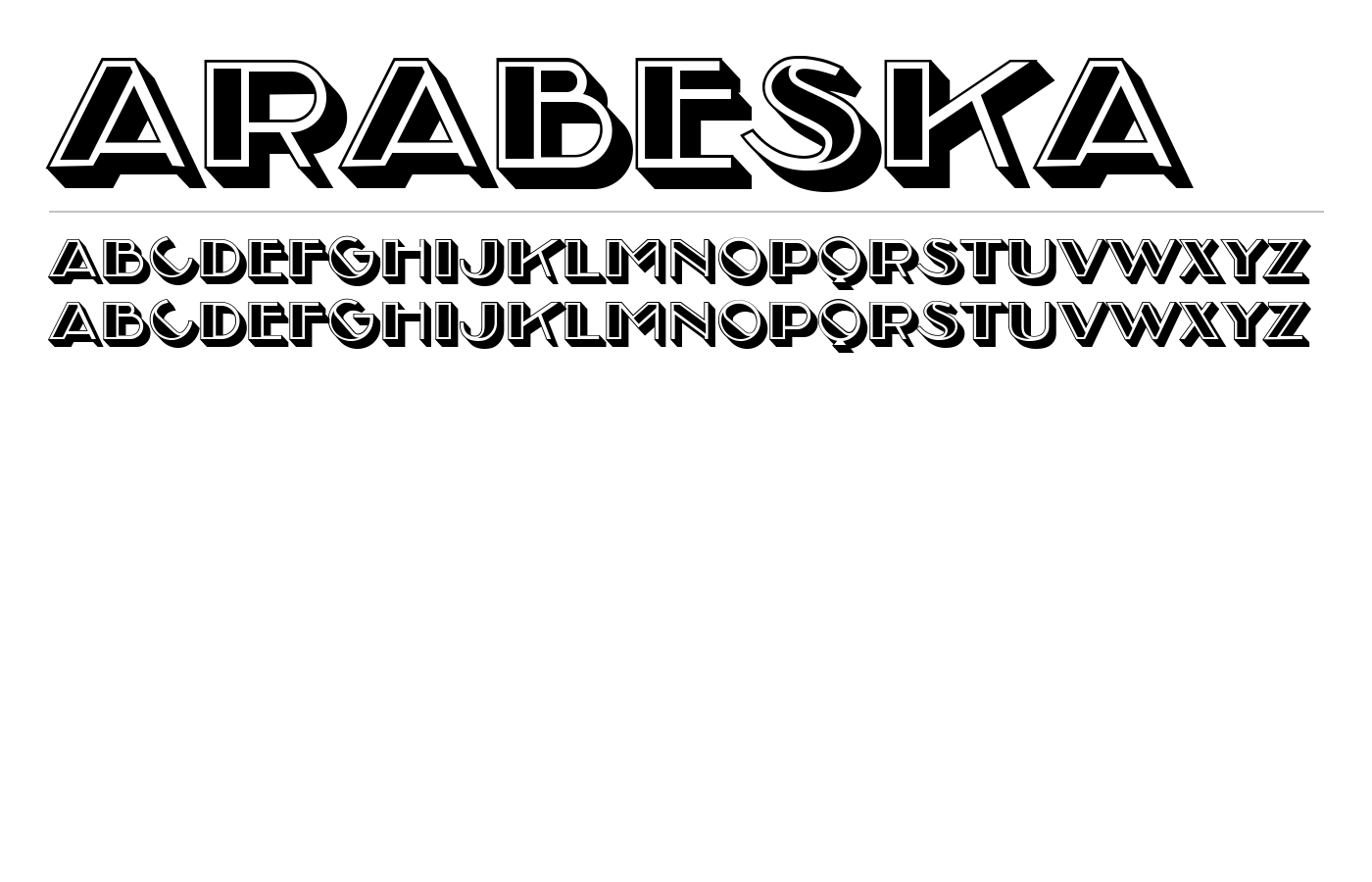 Arabeska Font preview