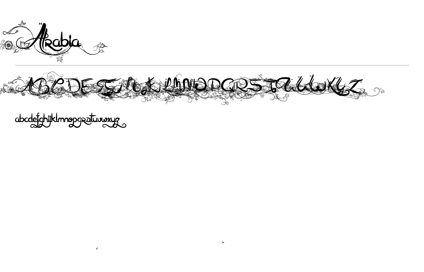 Arabia Font preview