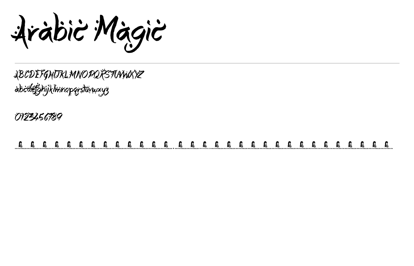 Arabic Magic Font preview