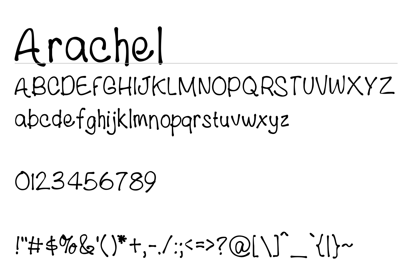 Arachel Font preview