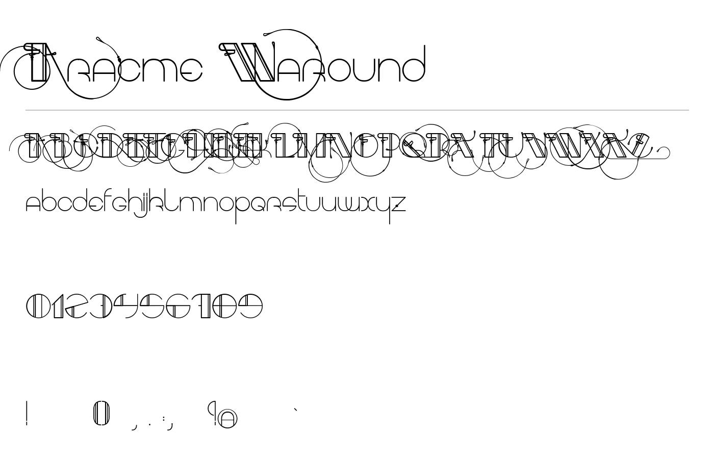 Aracme Waround Font preview