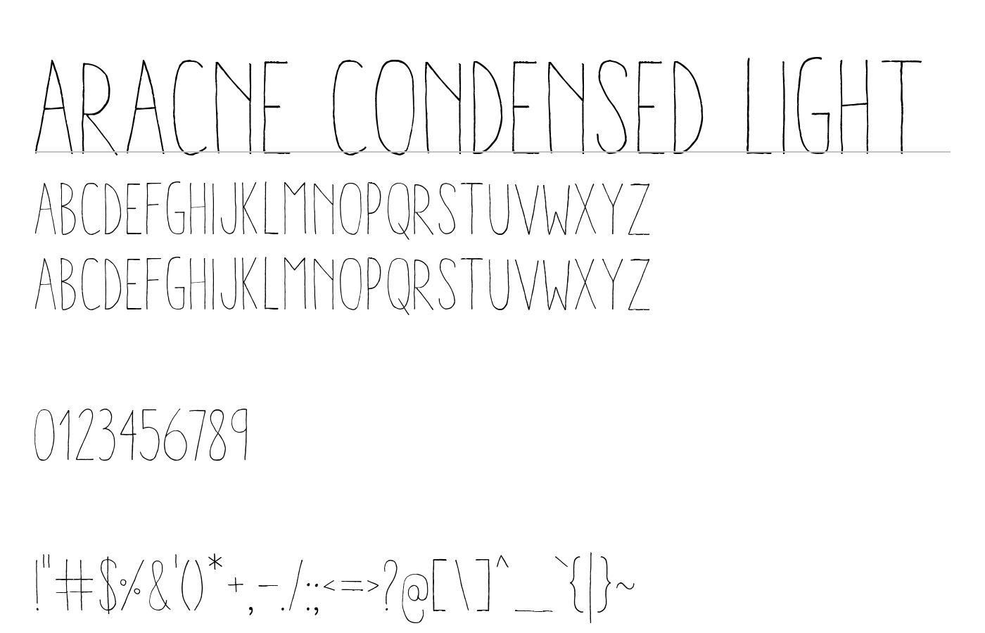 Aracne Condensed Regular Font preview