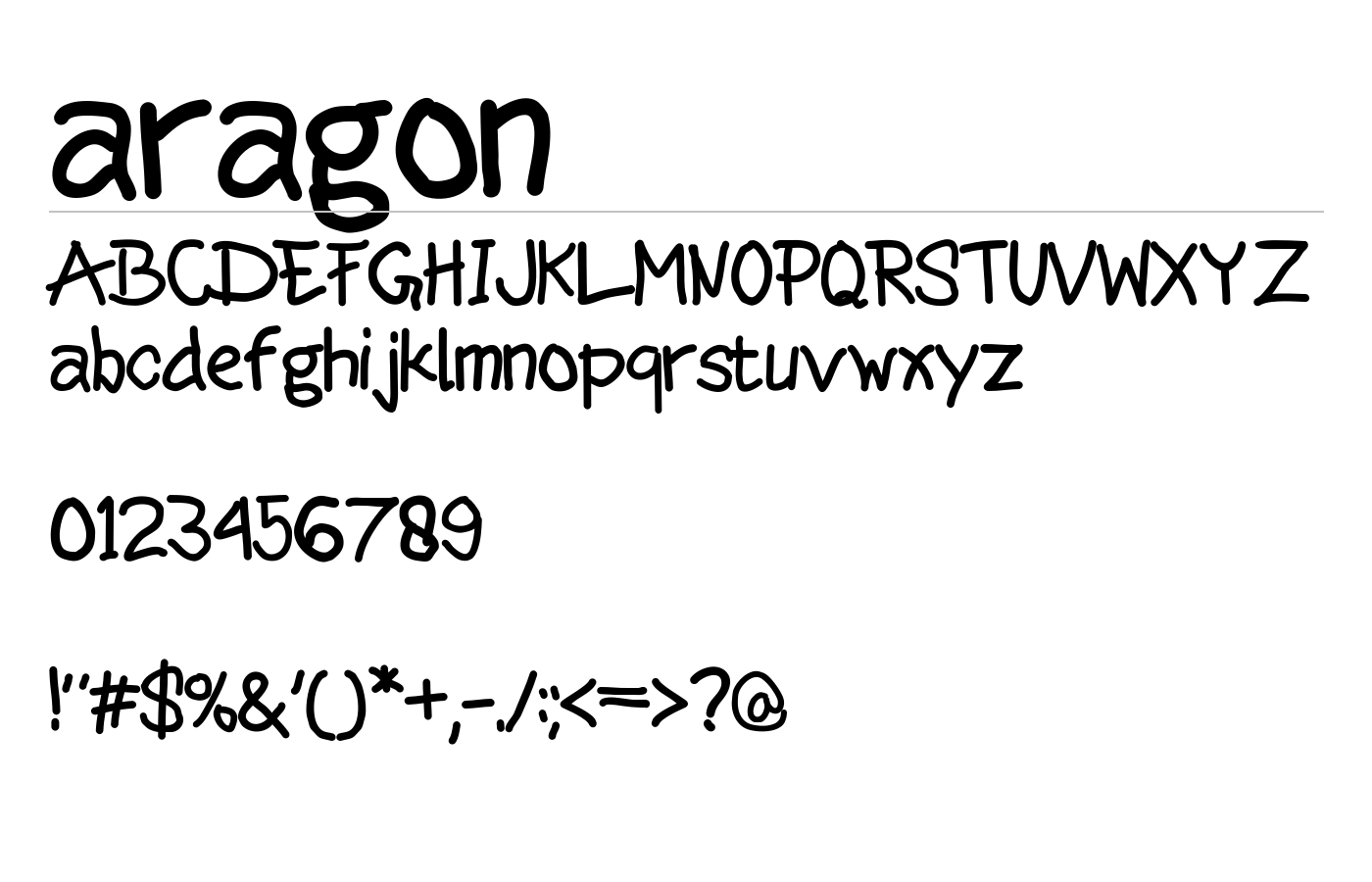 aragon Font preview