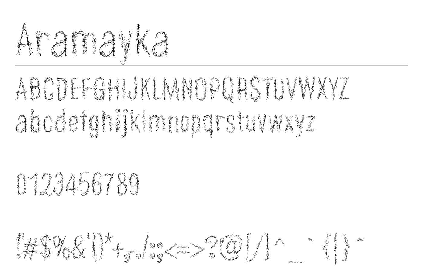 Aramayka Font preview