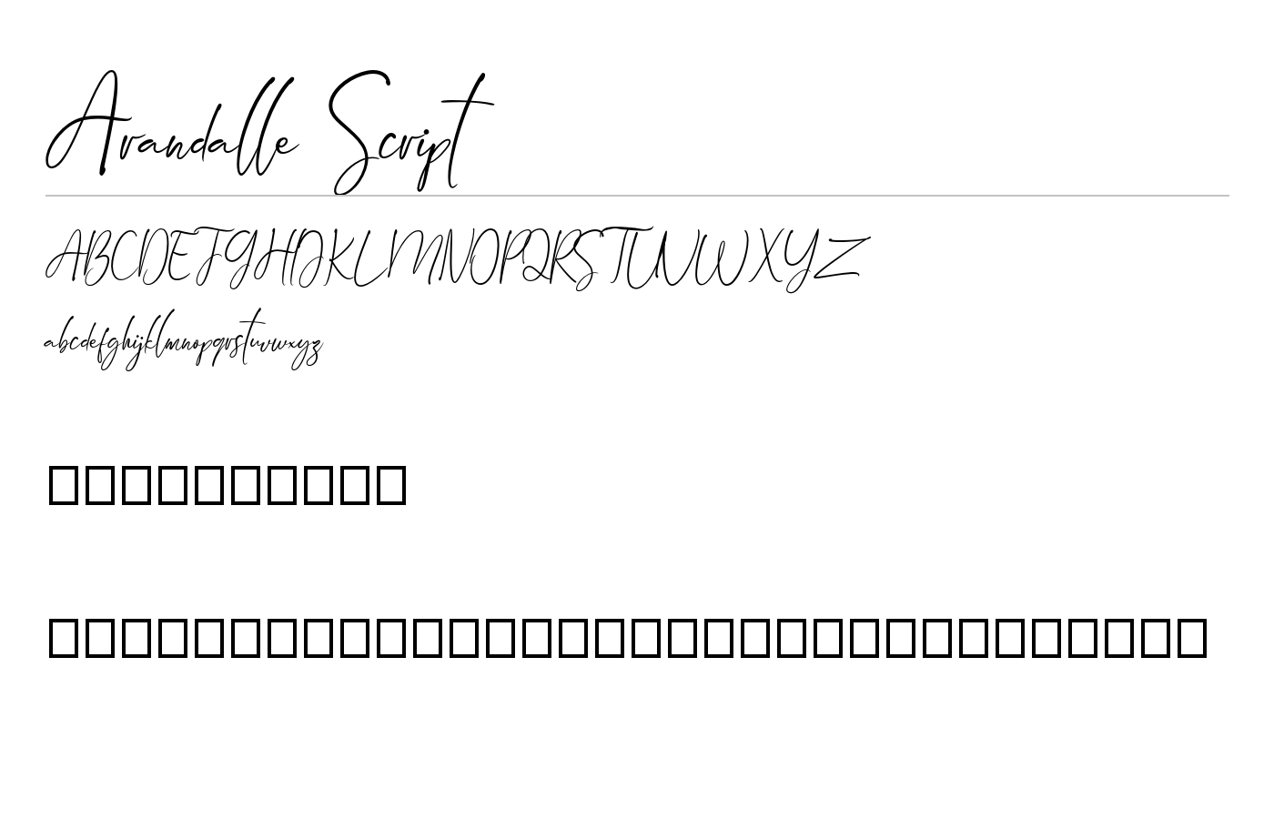 Arandalle Script Font preview