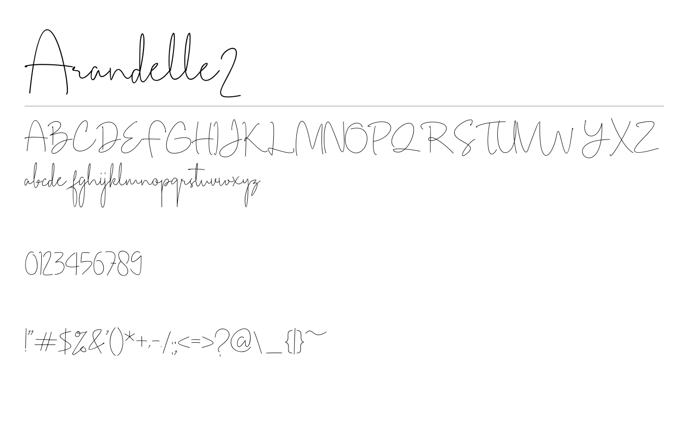 Arandelle2 Font preview