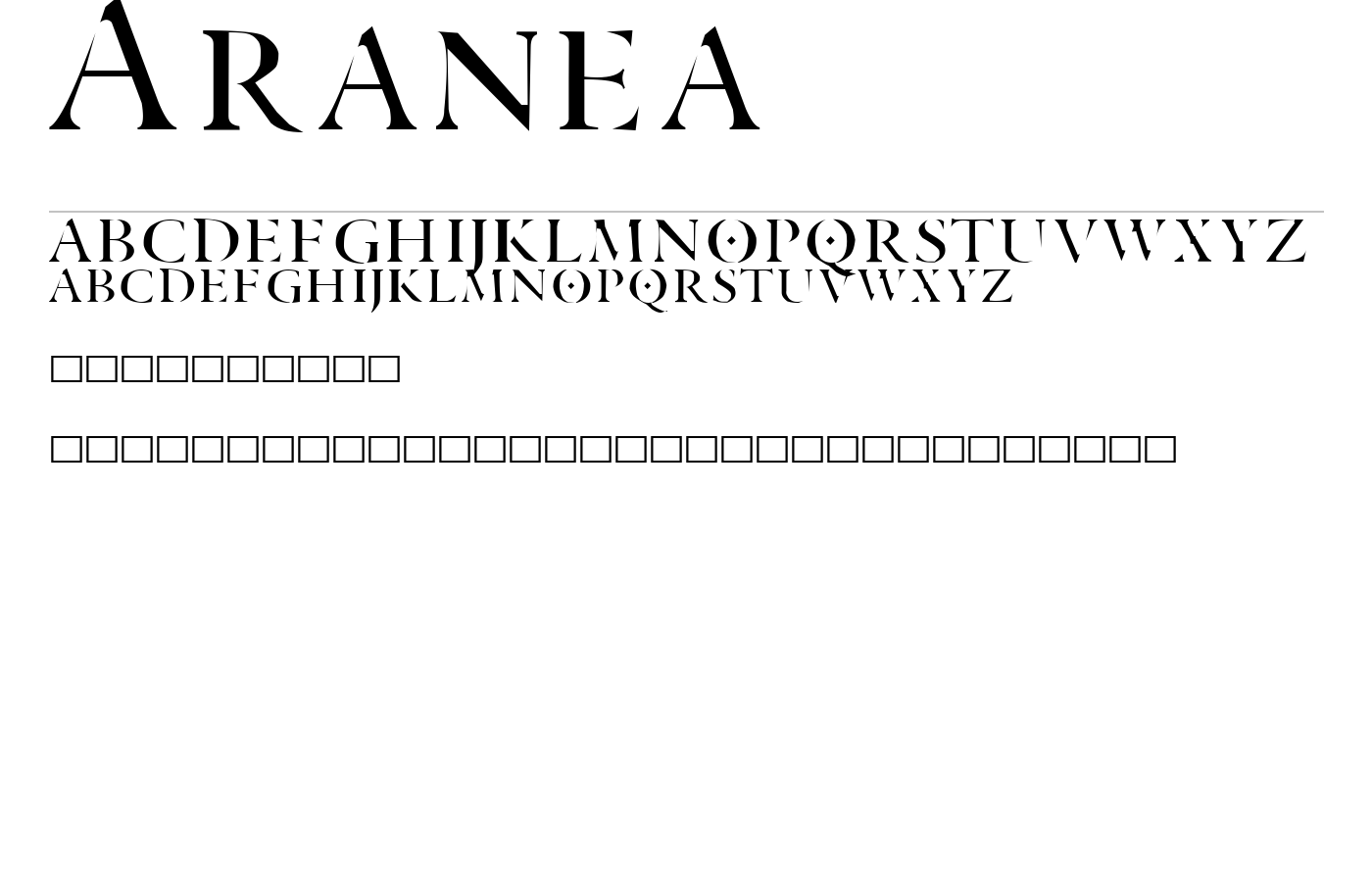 Aranea Font preview