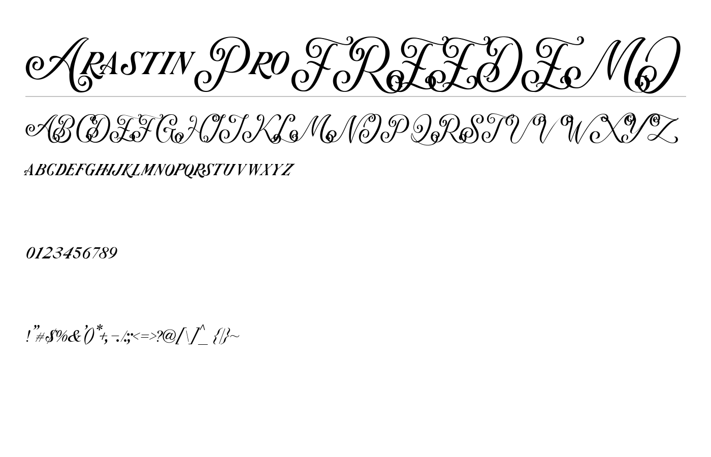 Arastin Pro FREE DEMO Font preview