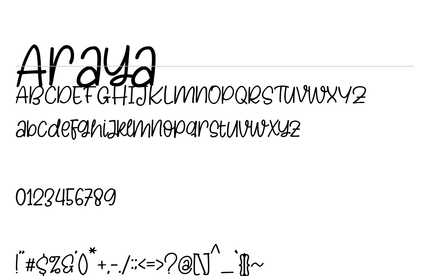 Araya Font preview