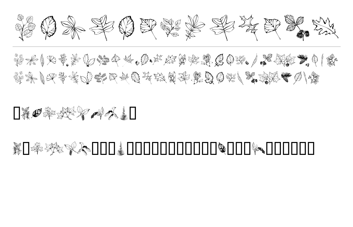 ArborisFolium Font preview