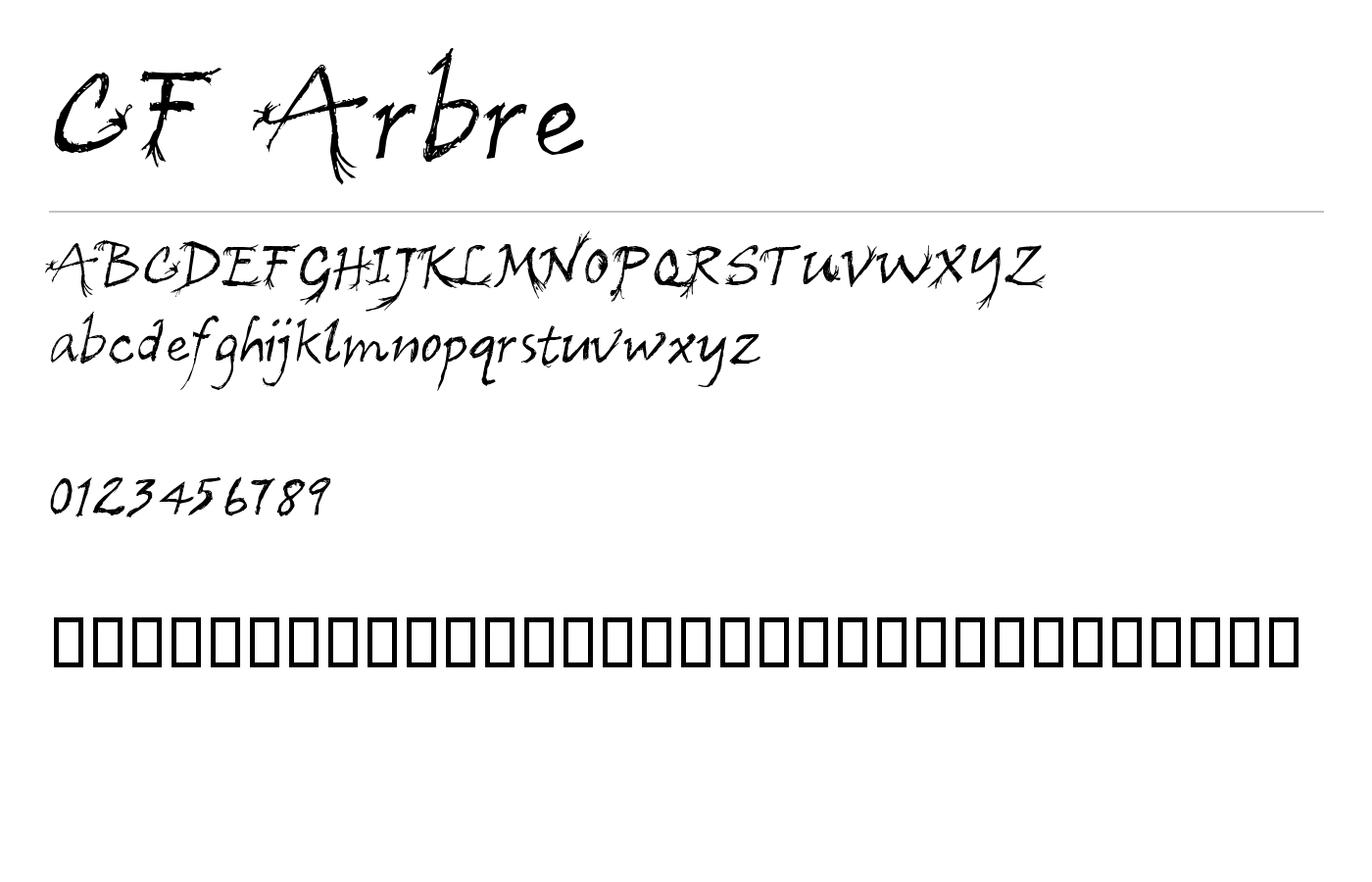 CF Arbre Font preview