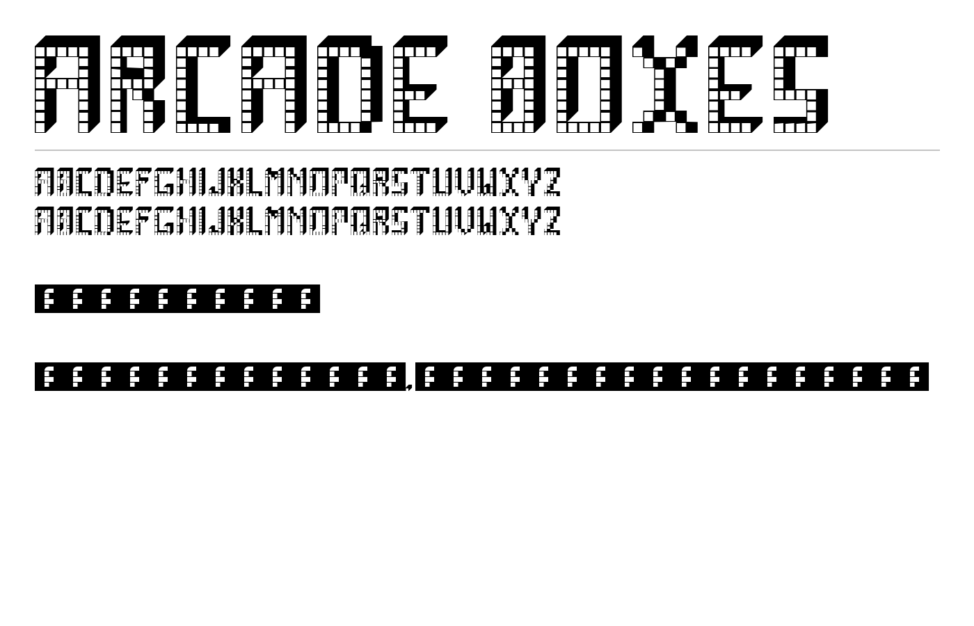 Arcade Boxes Font preview