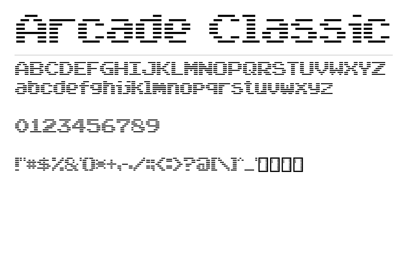 Arcade Classic Font preview