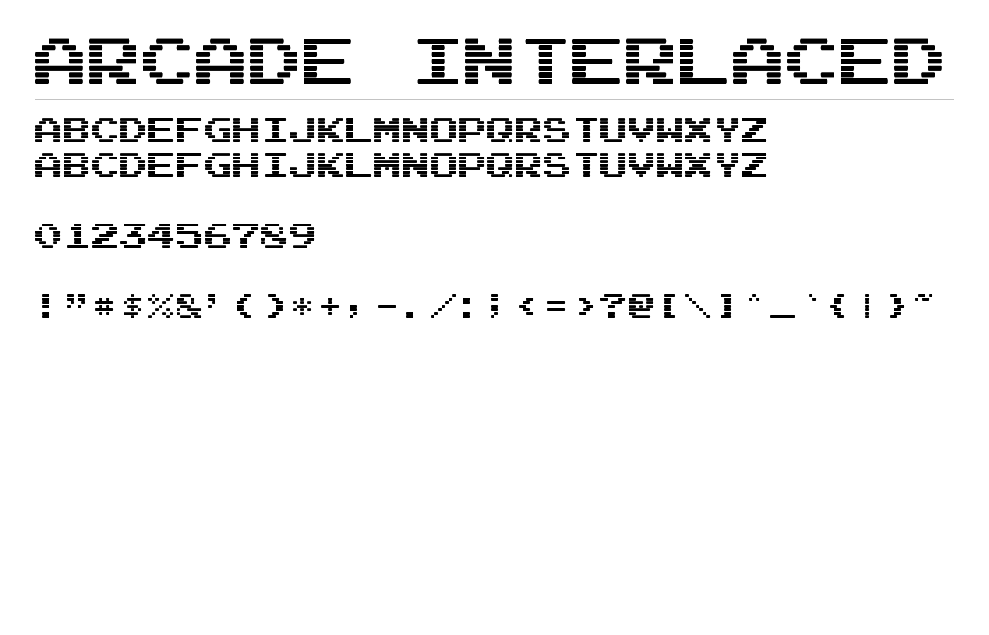 Arcade Normal Font preview