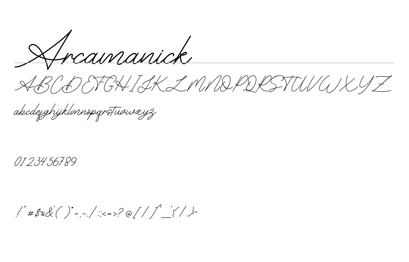 Arcamanick Font preview
