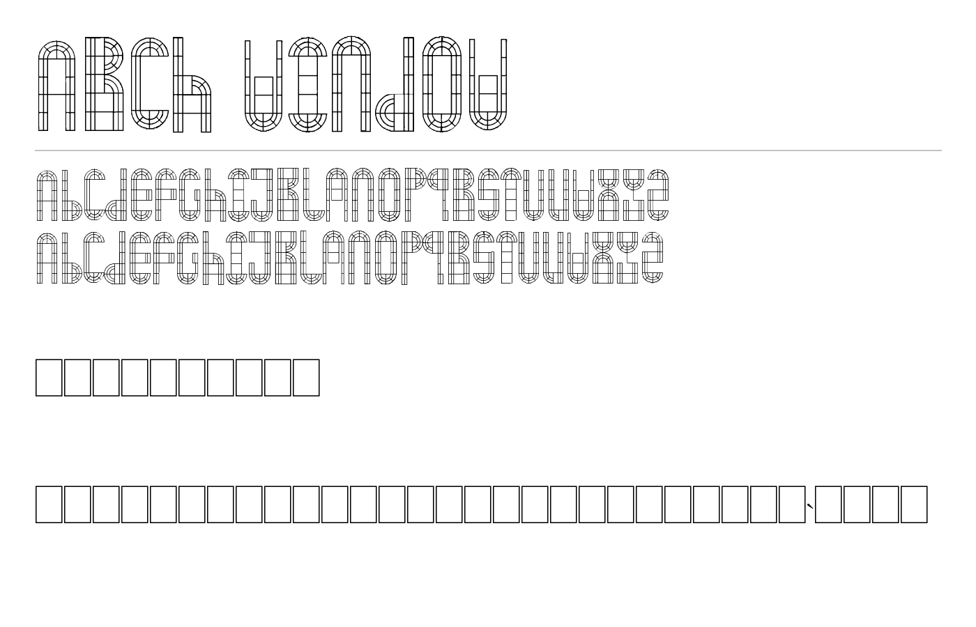 Arch Window Font preview