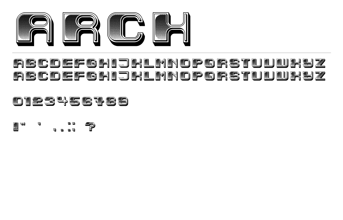 Arch Font preview