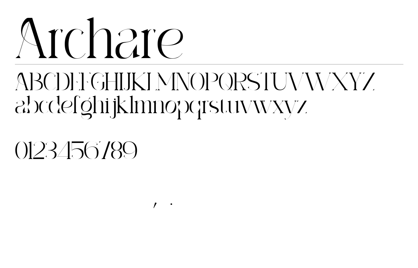 Archare Font preview