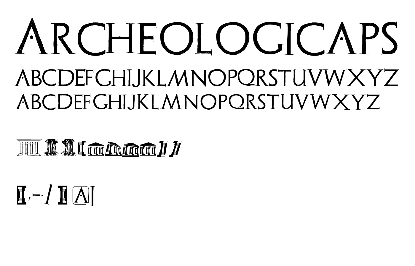 Archeologicaps Font preview