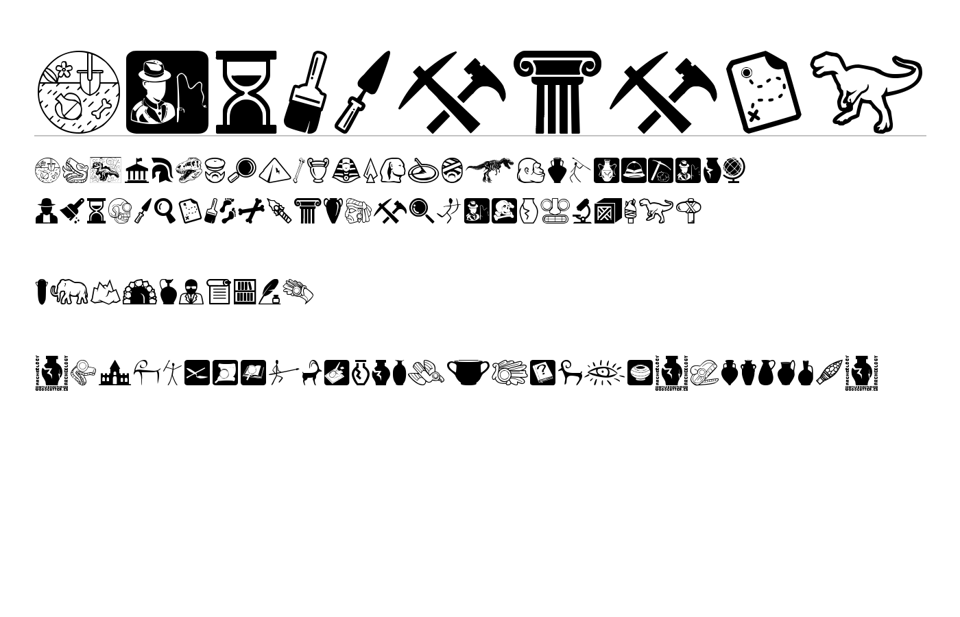 Archeology Font preview