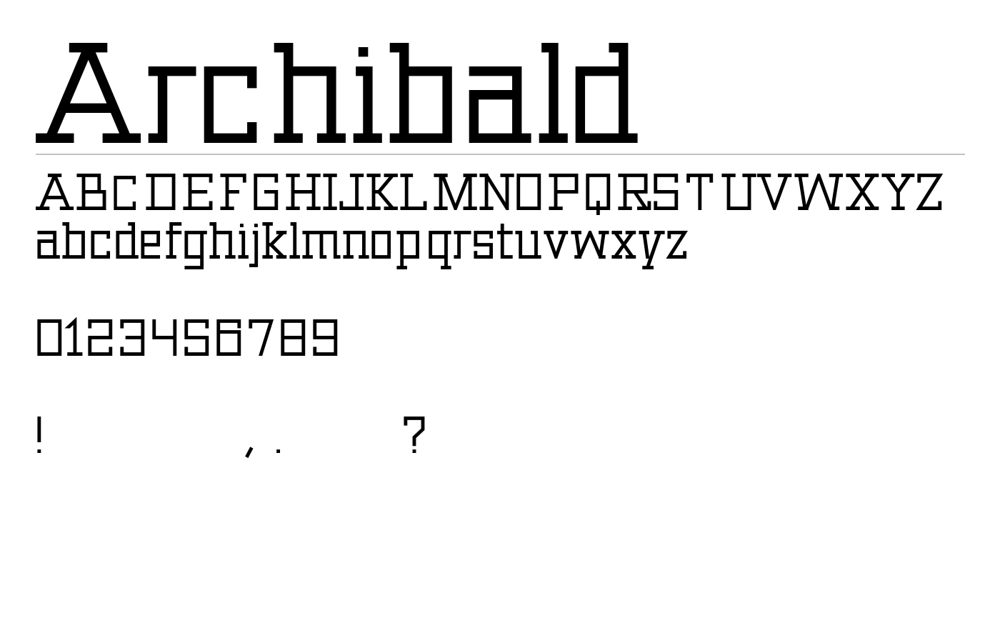 Archibald Font preview