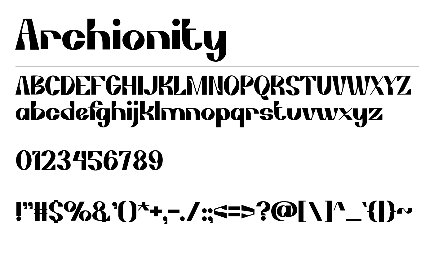 Archionity Font preview