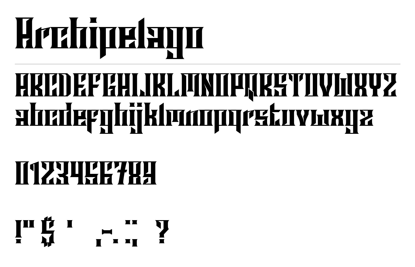 Archipelago Font preview
