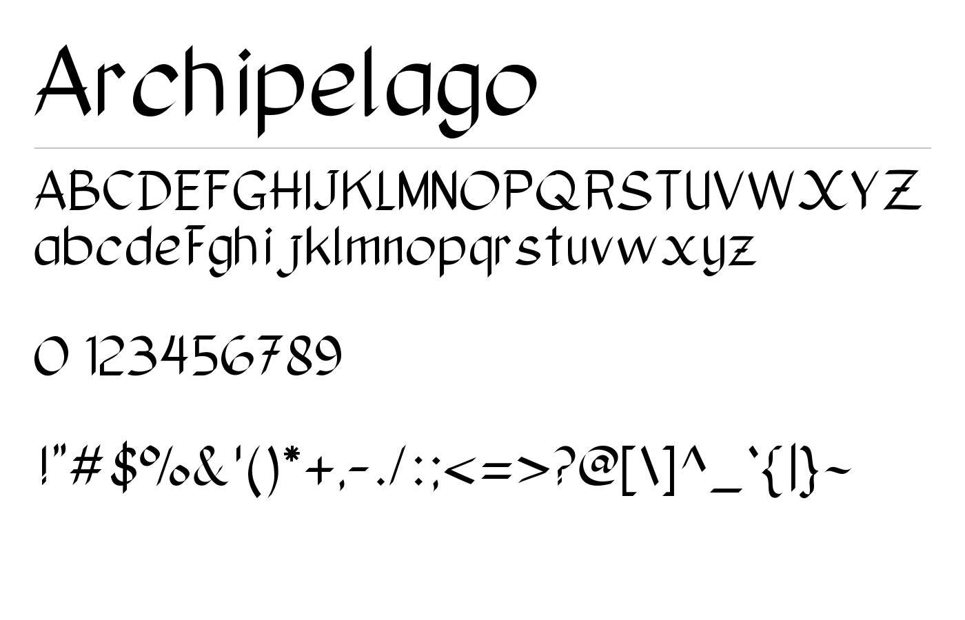 Archipelago Font preview