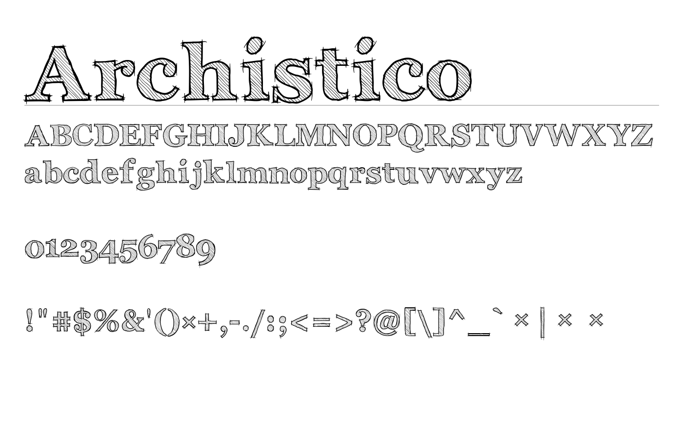 Archistico Font preview