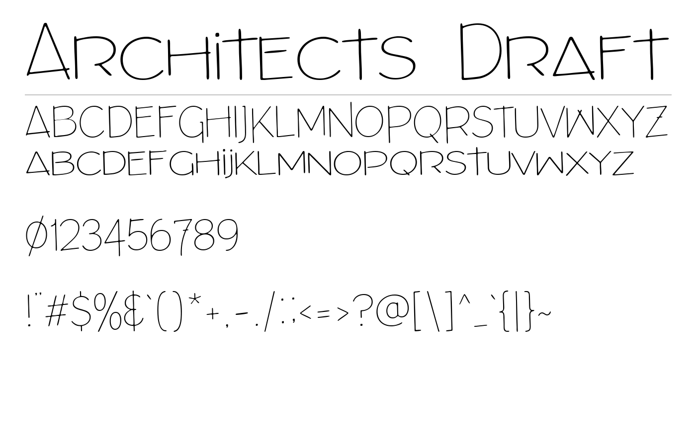 Architects Draft Font preview