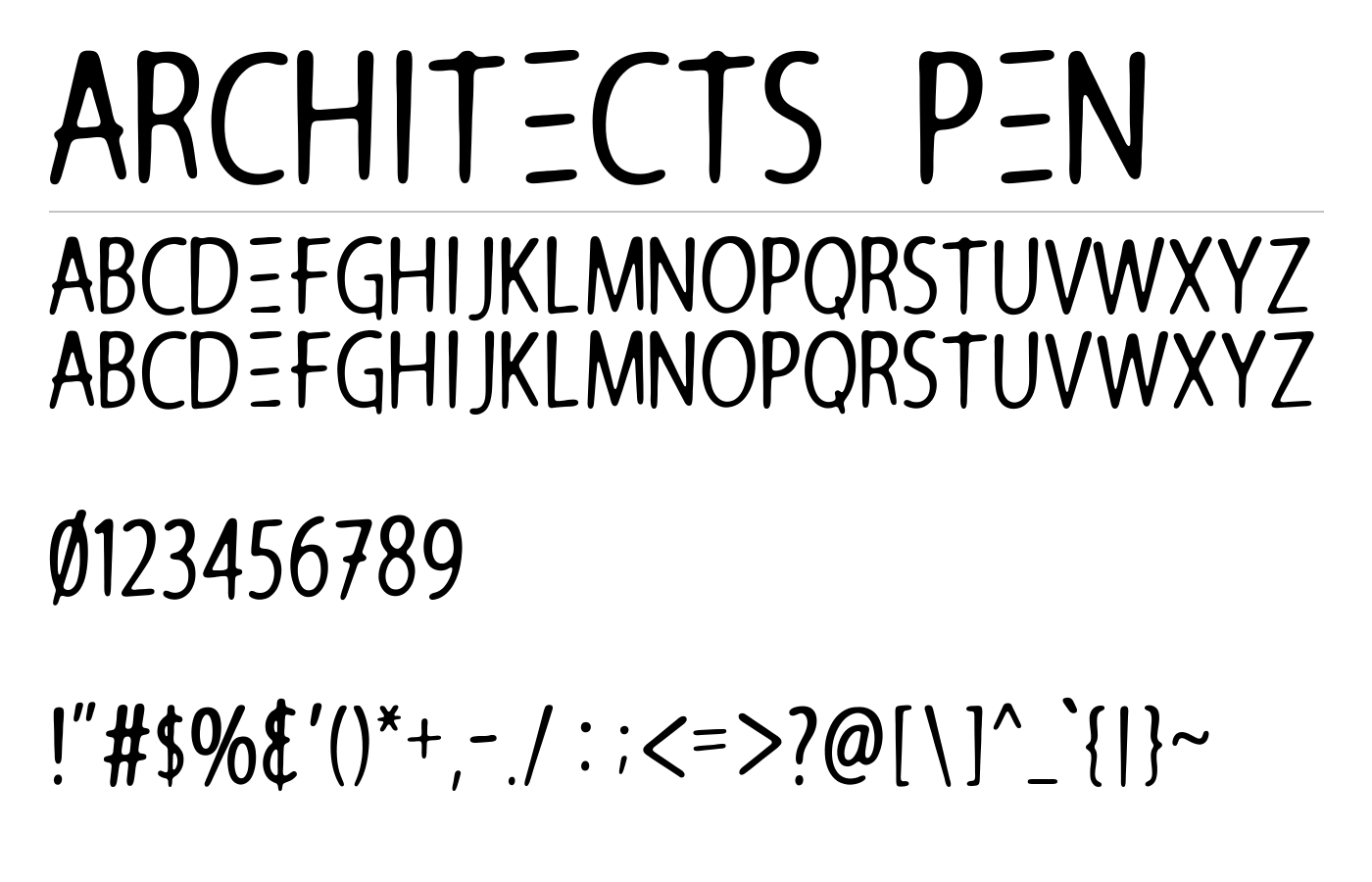 Architects Pen Font preview