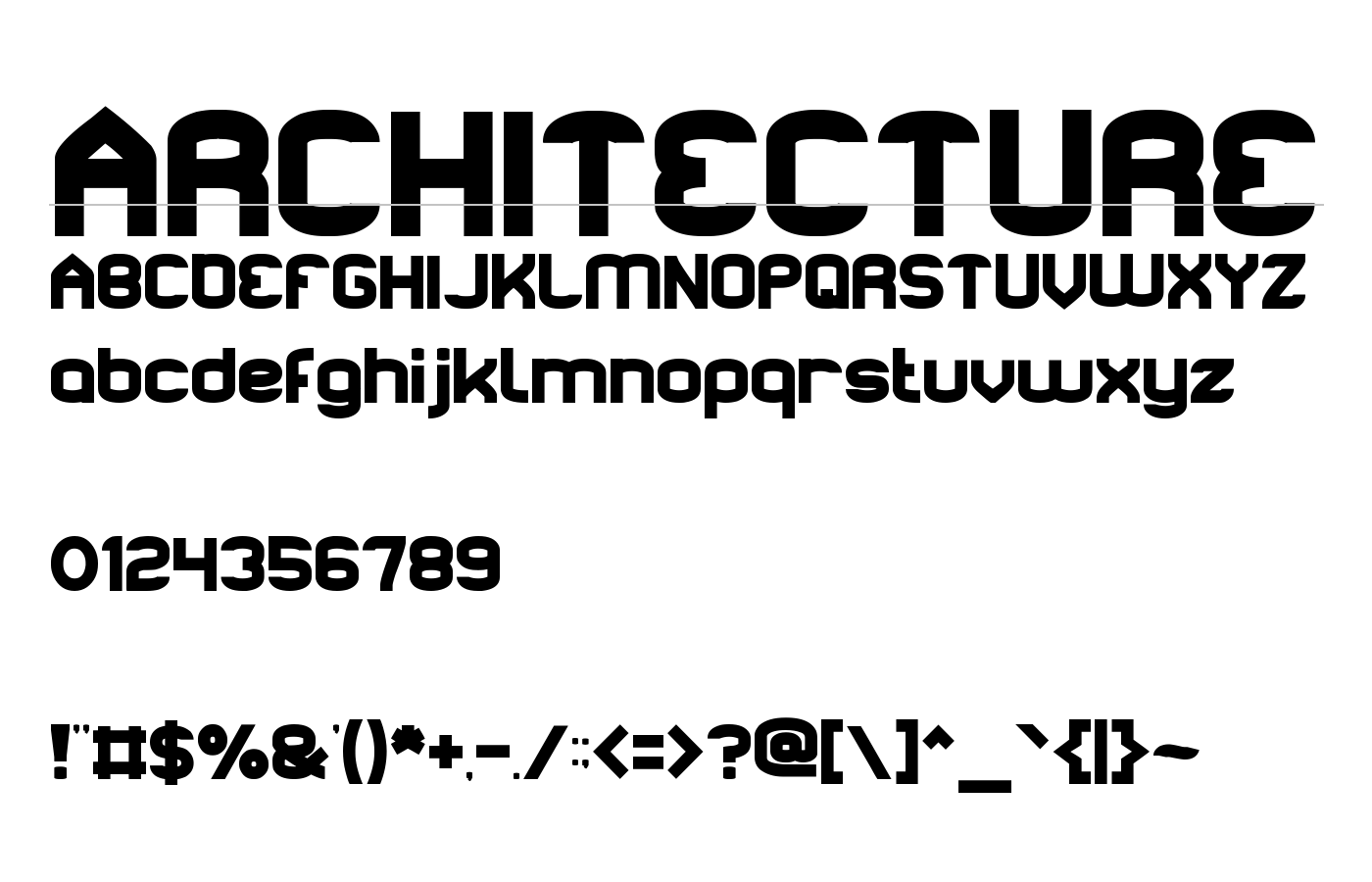 ARCHITECTURE Font preview