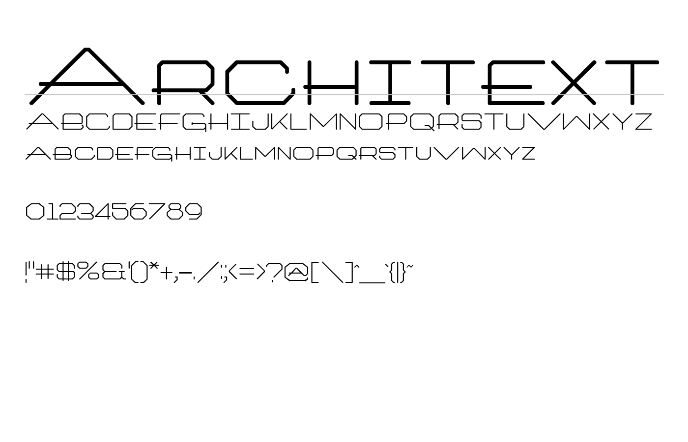 Architext Font preview