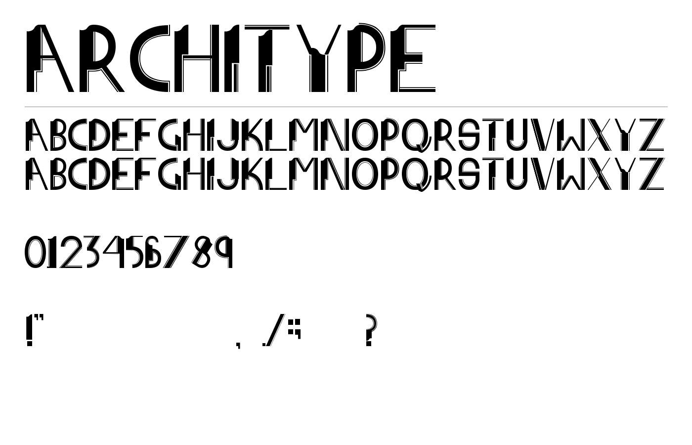 Architype Font preview