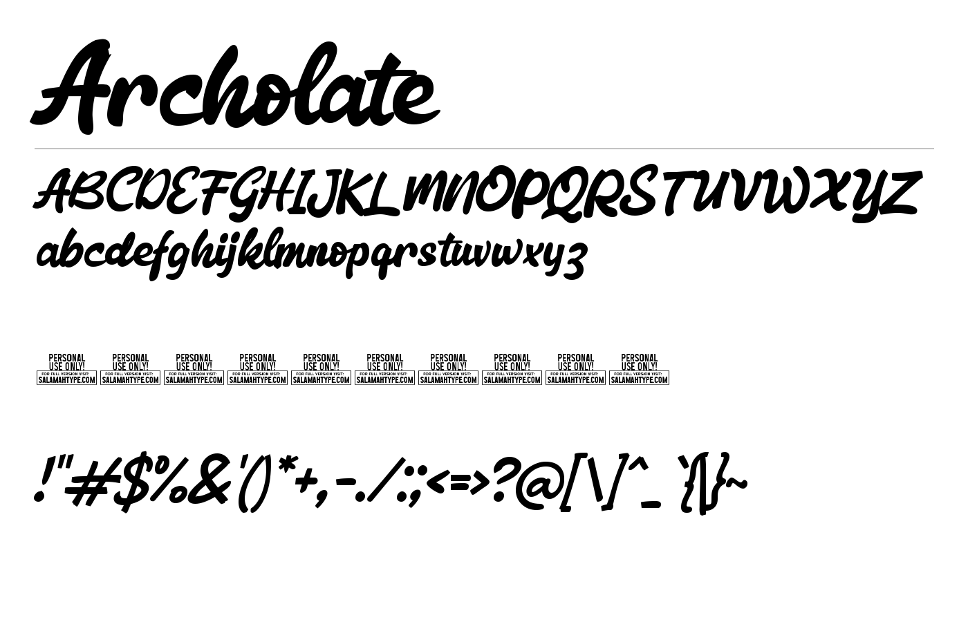 Archolate Font preview