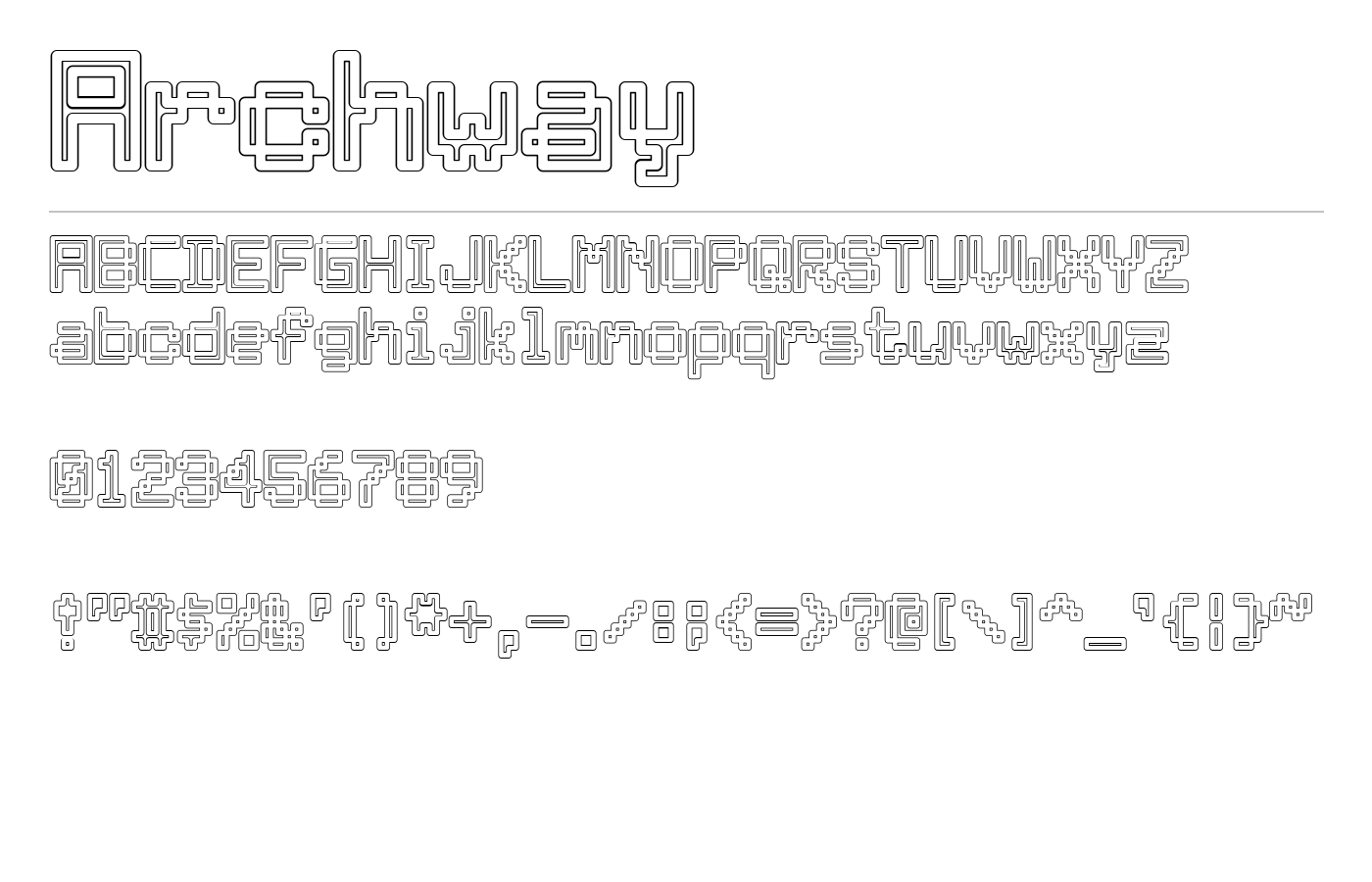 Archway Font preview