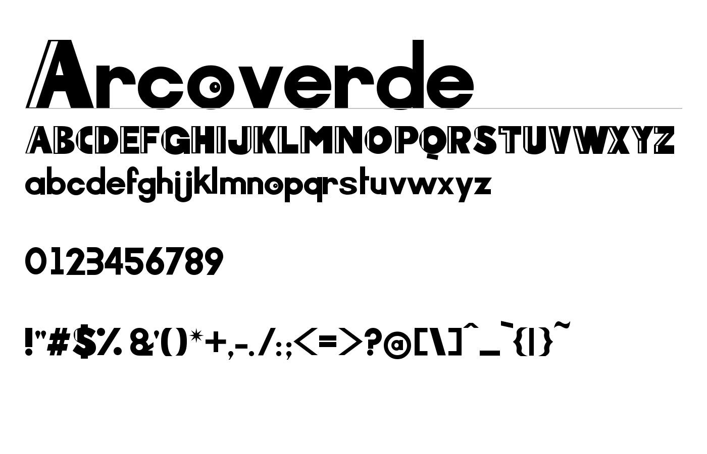 Arcoverde Font preview
