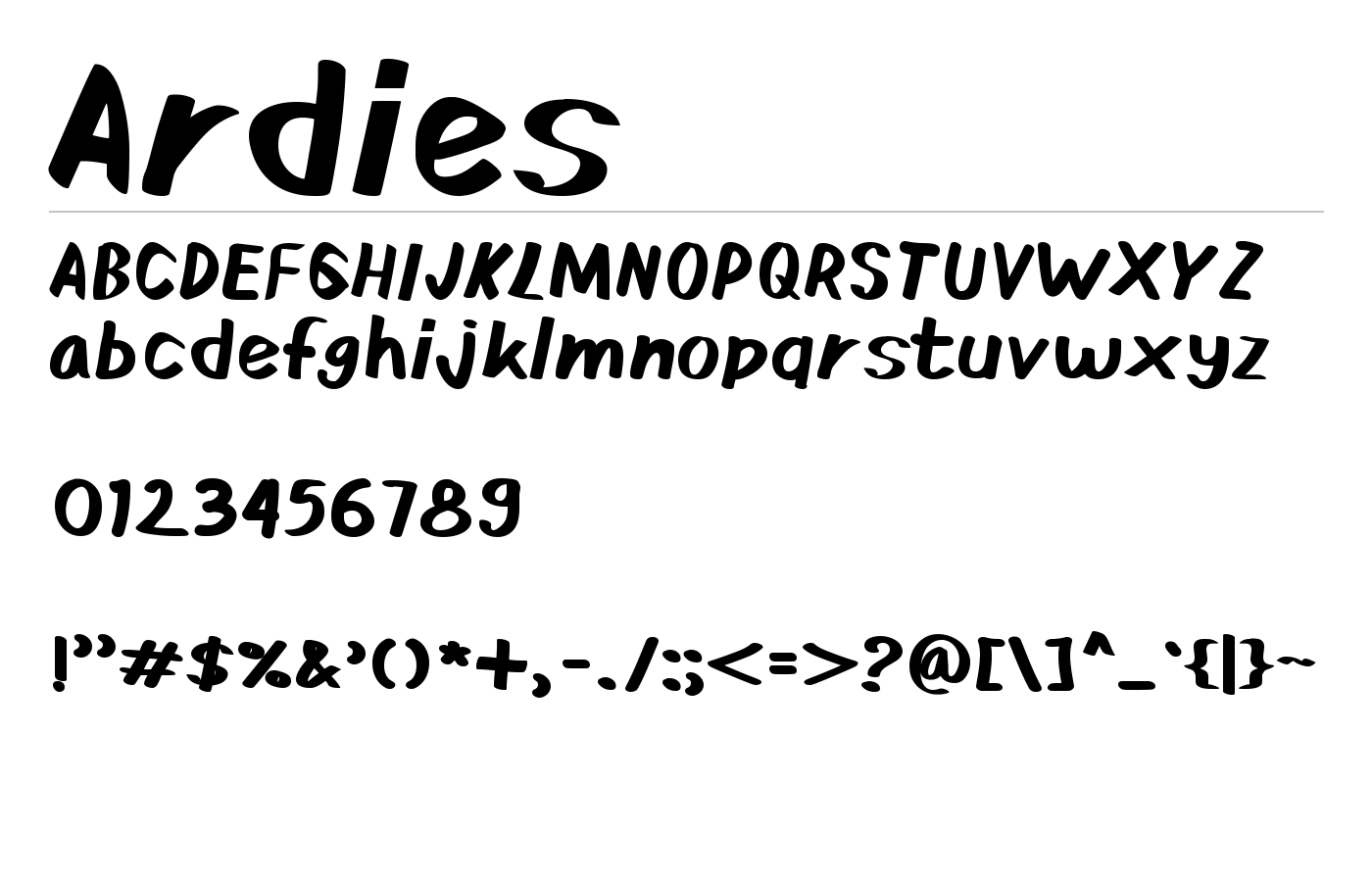 Ardies Font preview