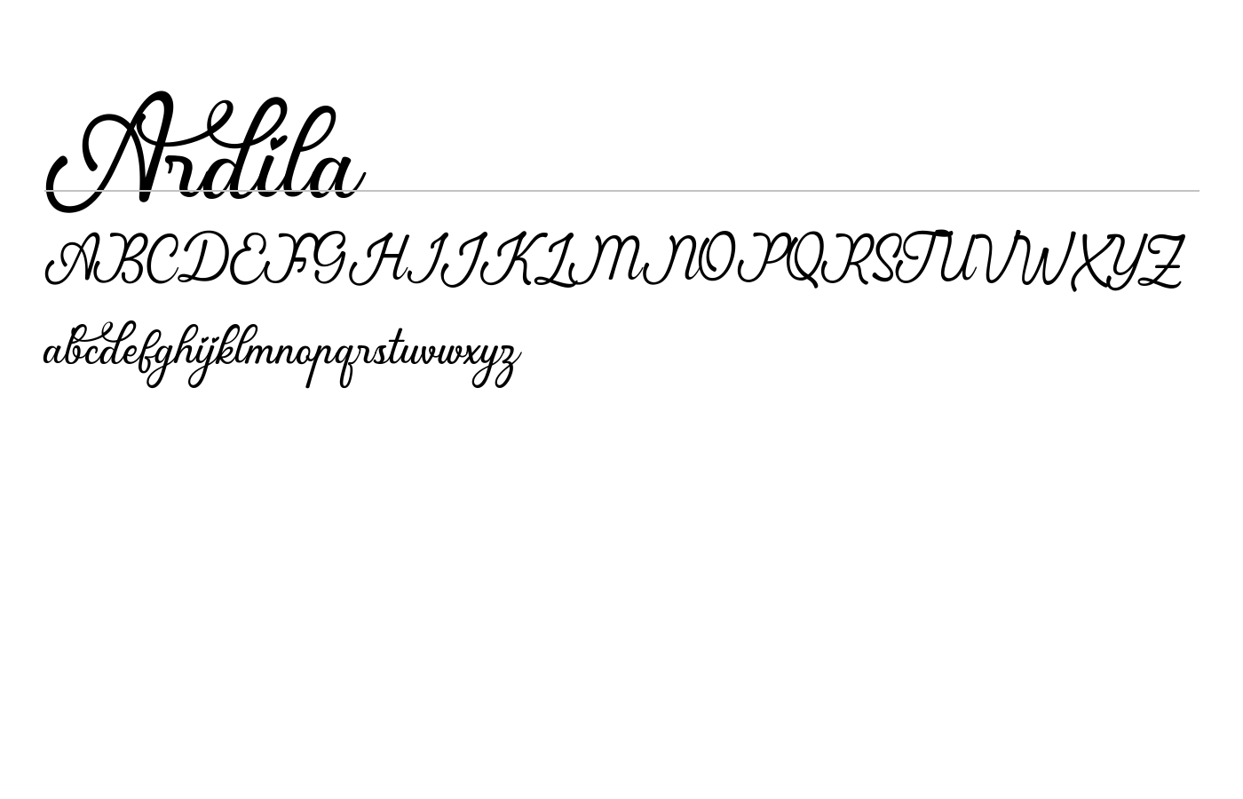 Ardila Font preview
