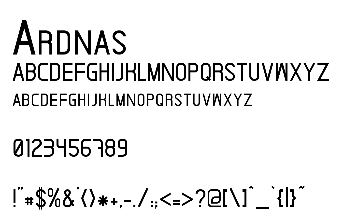 Ardnas Font preview