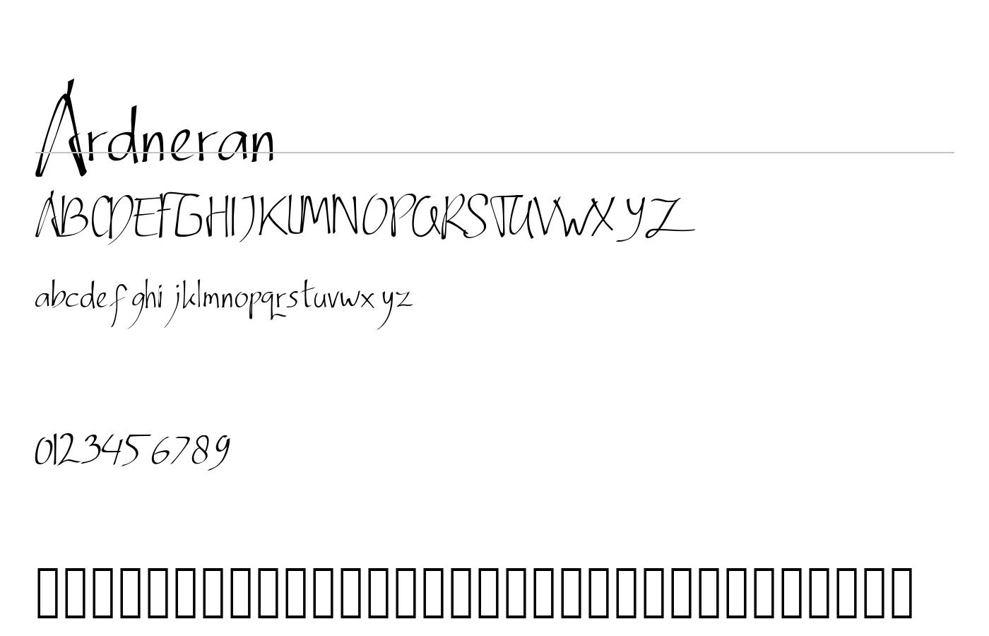 Ardneran Font preview