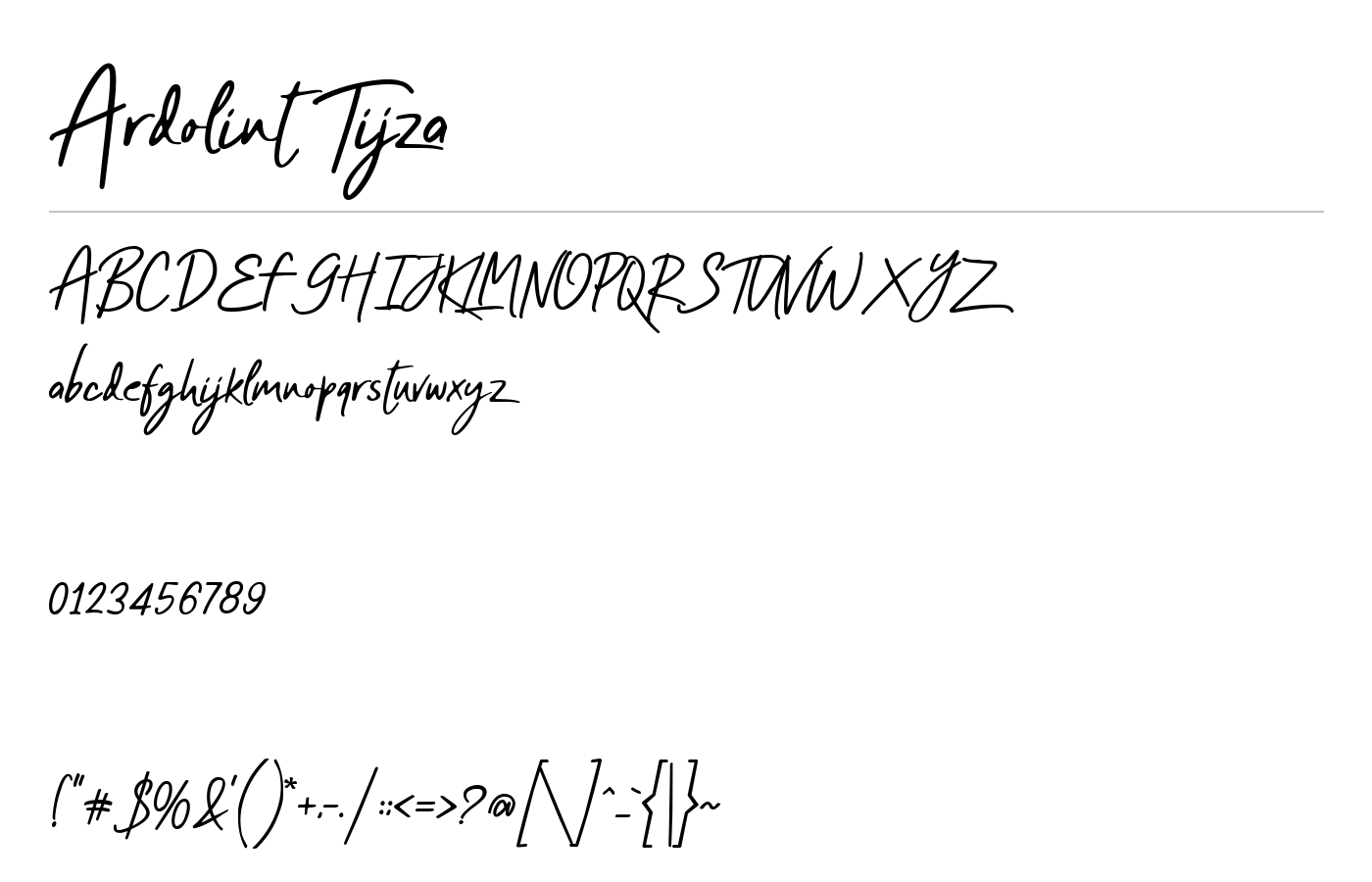Ardolint Tijza Font preview