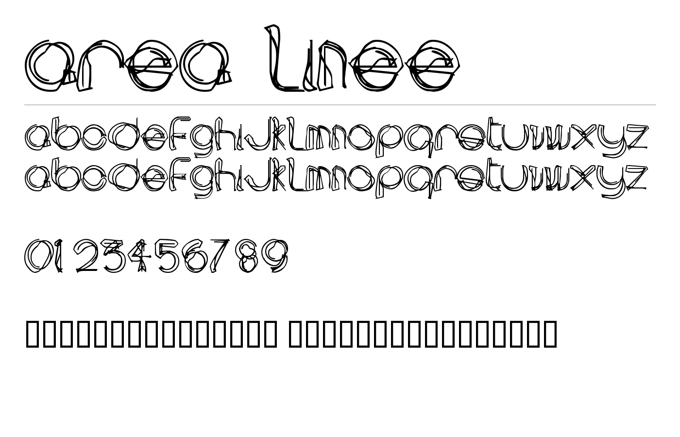area LINEe Font preview