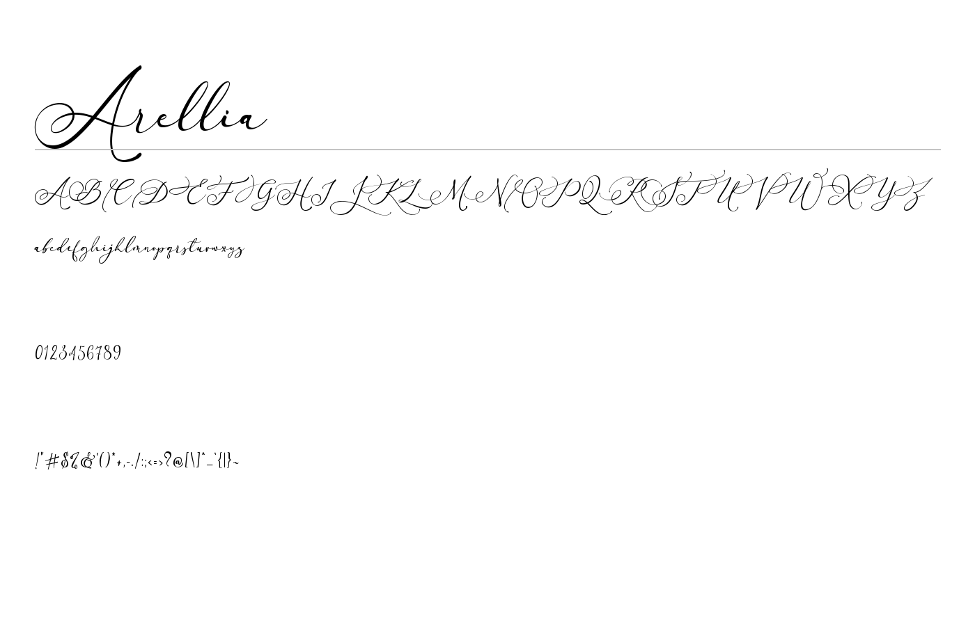 Arellia Font preview