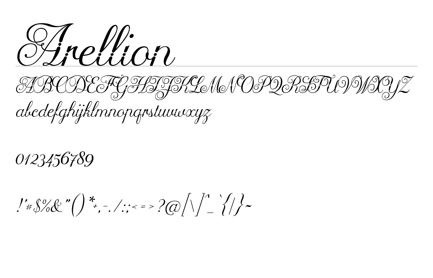 Arellion Font preview
